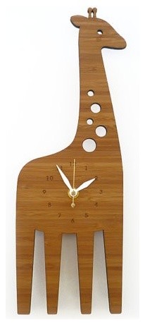Decoylab Modern Animal Giraffe Clock