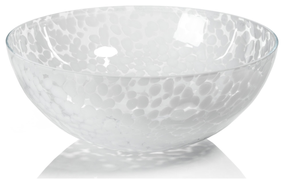 Trofa Confetti Glass Bowl Serving And Salad Bowls by Zodax Houzz
