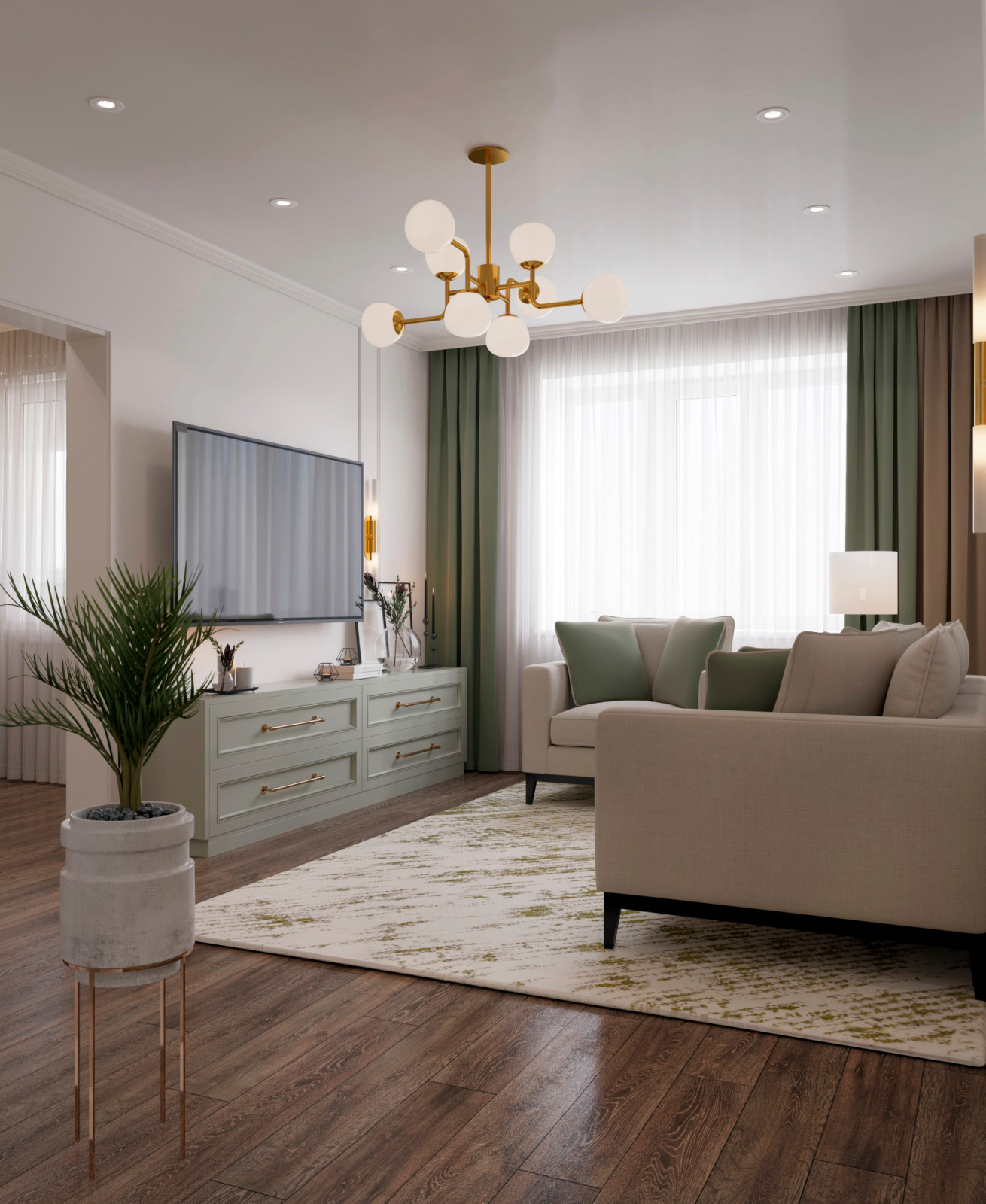 3-х комнатная квартира для молодой семьи 80кв.м.