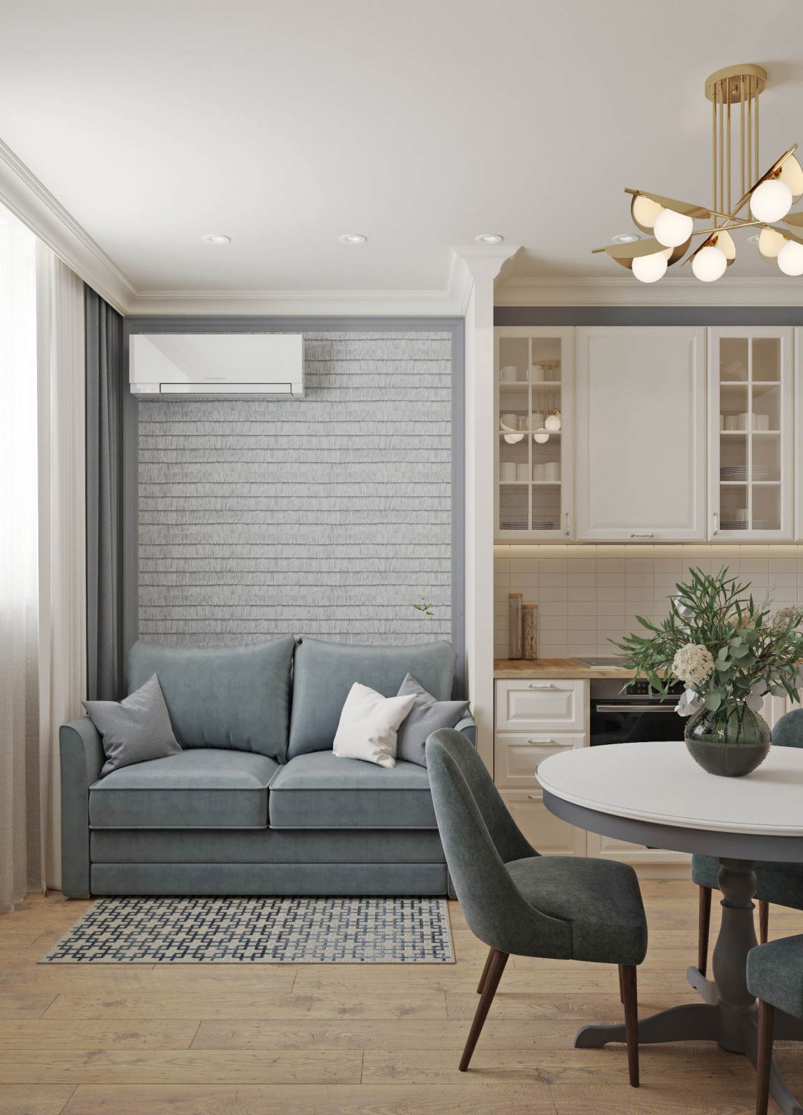 г. Краснодар, квартира для молодой девушки 41,5 кв.м.