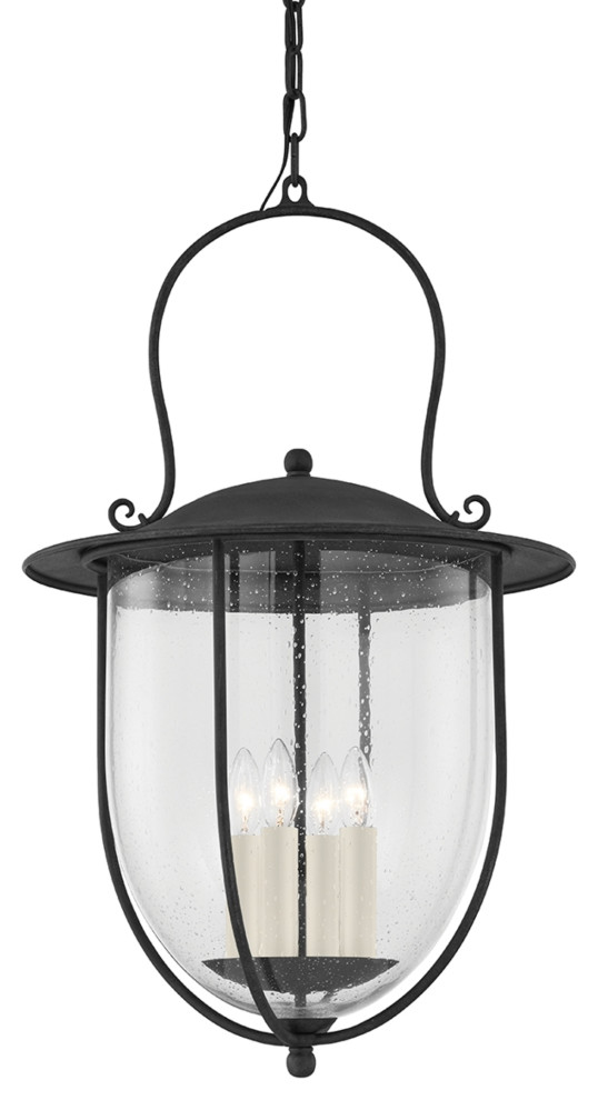 Monterey County by Mark D. Sikes 4 Light Exterior Pendant French Iron Frame