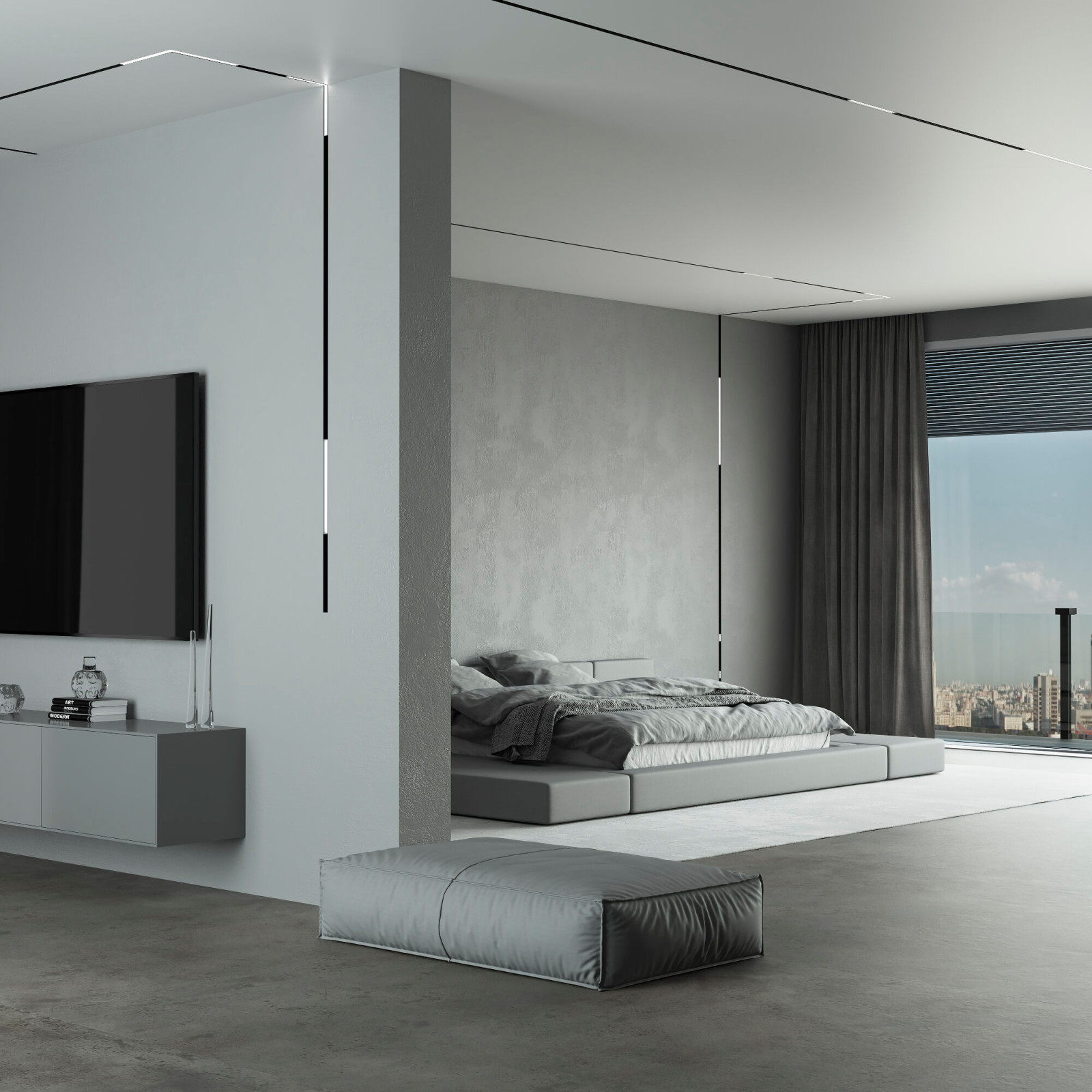 Slim Magnetic Умный трековый светильник 20W 2700-6500K Dim L02 чёрный