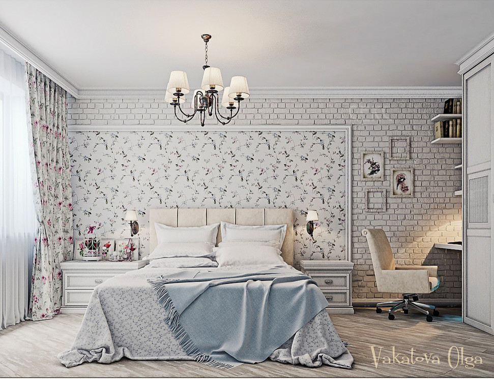 Интерьер спальни в стиле прованс.