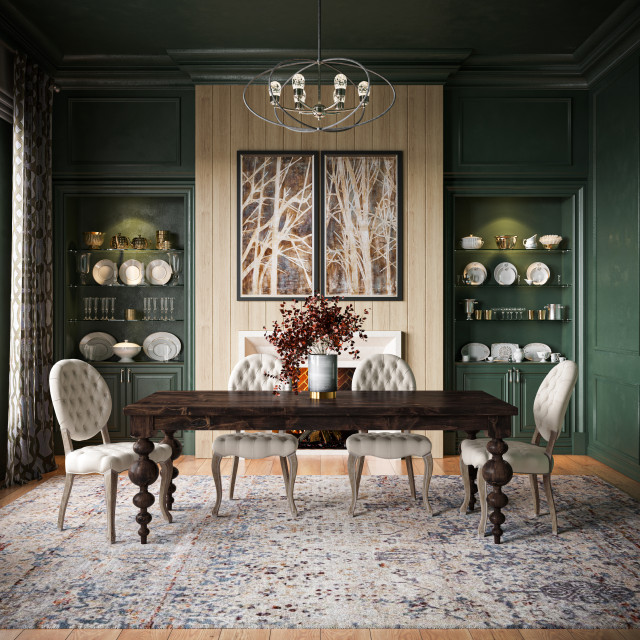 Olivia Turned Leg Table Salle à Manger Autres périmètres par