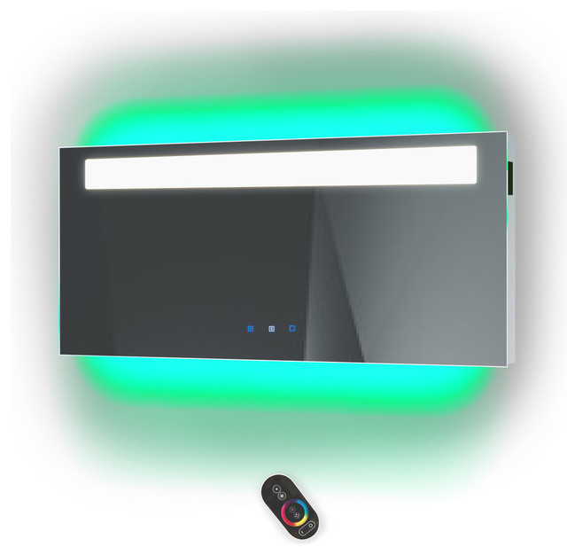 Chroma 60"x30" LED Mirror With BlueTooth Speakers, Defog, and Dimmer