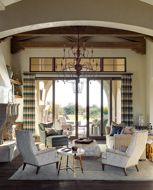 Refined Desert Haven transitional-living-room