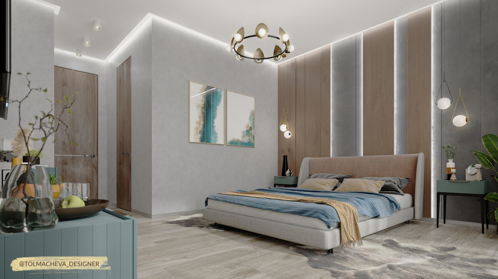 Дизайн мастер-спальни в частном жилом доме