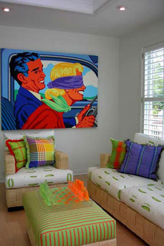  Contemporary  Pop  Art  Contemporary  Living Room 