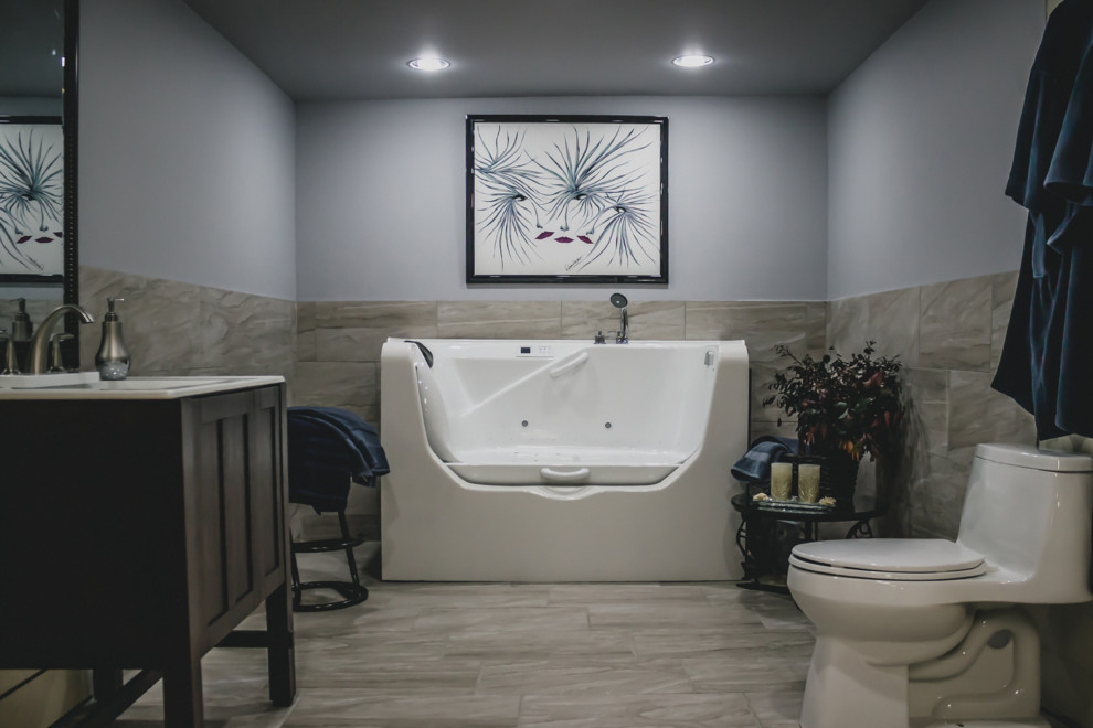 Mittelgroßes Badezimmer En Suite in Orange County