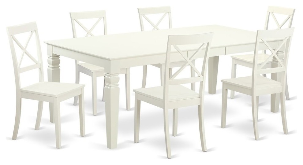 7Piece Kitchen Tables And Chair Set Traditional Dining Sets by BisonOffice Houzz