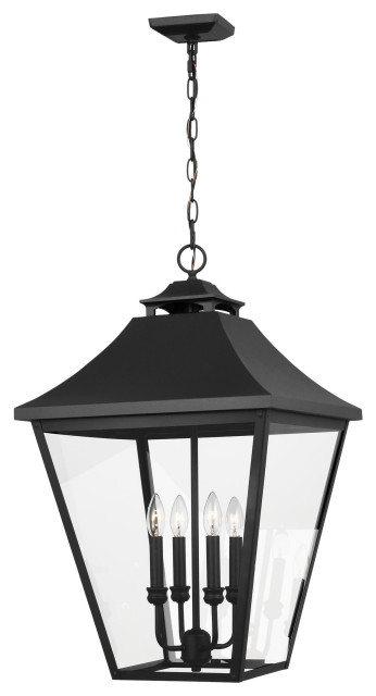 Visual Comfort Studio OL14409TXB 4-Light Outdoor Pendant, Galena - Transitional - Outdoor ...