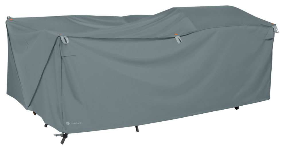 Easy Fold General Purpose Patio Furniture Cover, Monument Gray, X-Large