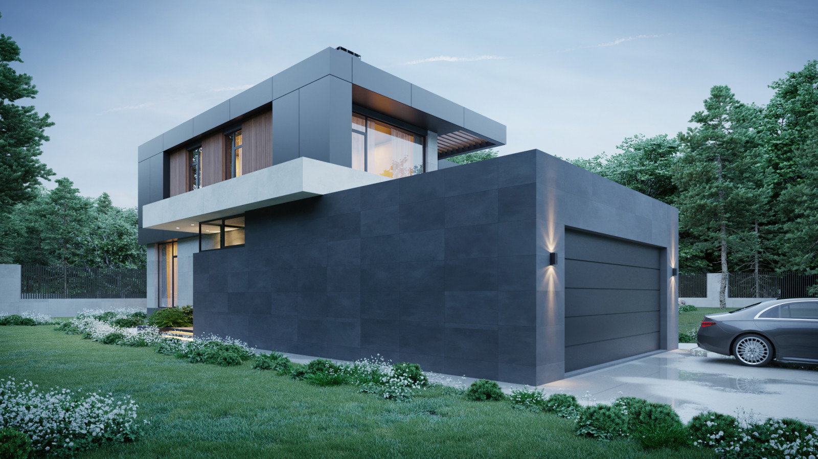 Проект индивидуального жилого дома и бани в КП "Летова роща"