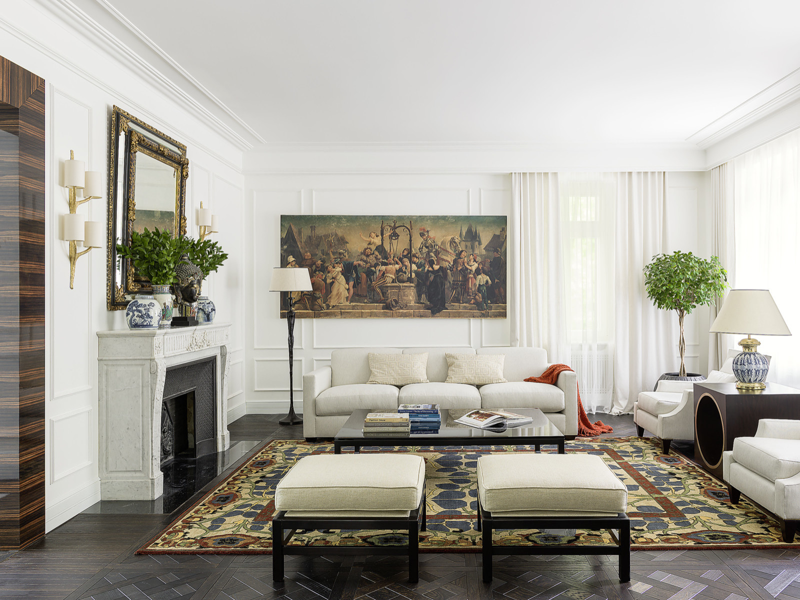 Дом на Николиной Горе: интерьер в парижском стиле