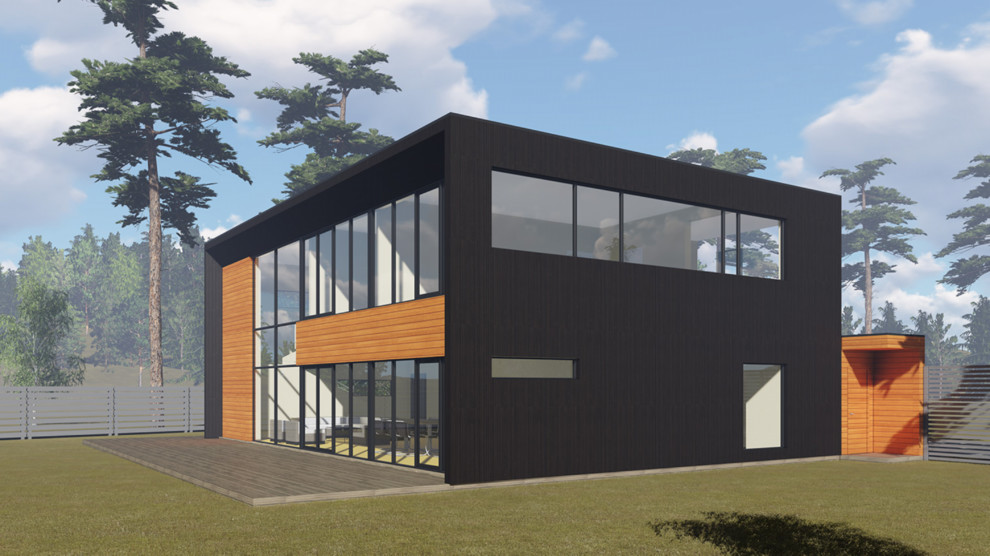 Каркасный дом в современном стиле