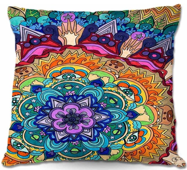 mandala outdoor pillows