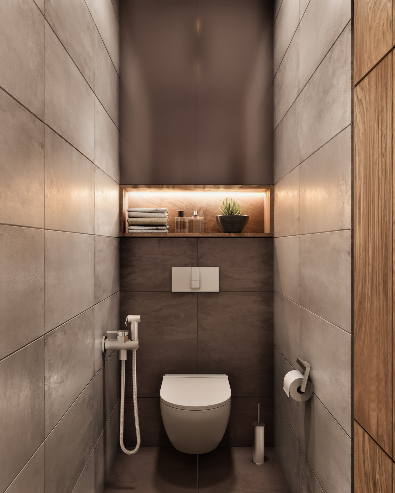 Gray color in the interior of an apartment of 60 m² in St. Petersburg