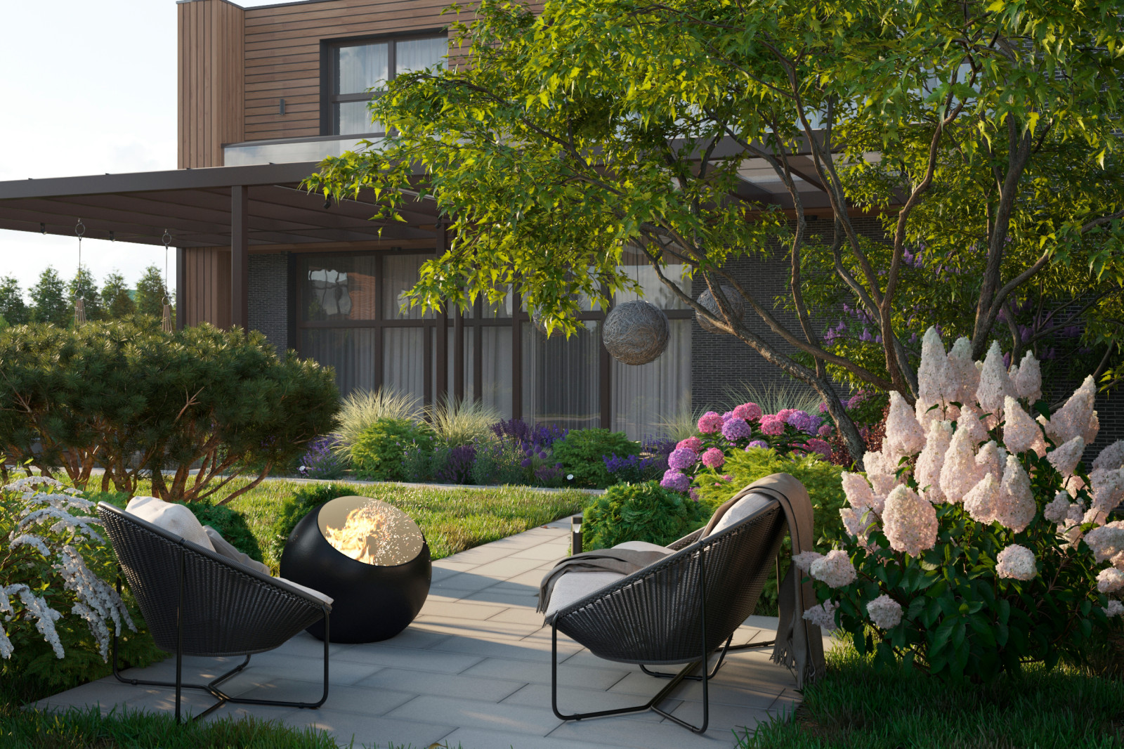 Ландшафт дома на Рублевке