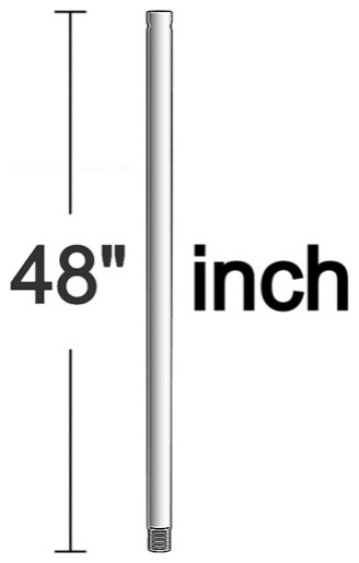 Monte Carlo 48" Downrod DR48BS, Brushed Steel