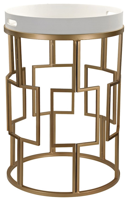 Sterling Industries Gold And White Accent Table Contemporary - Sterling Industries Accent Furniture Sterling Industries Gold And White Accent Table Contemporary - Sterling Industries Accent Furniture