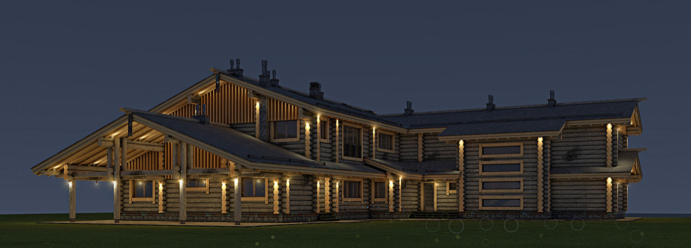 Освещение гостиничного комплекса