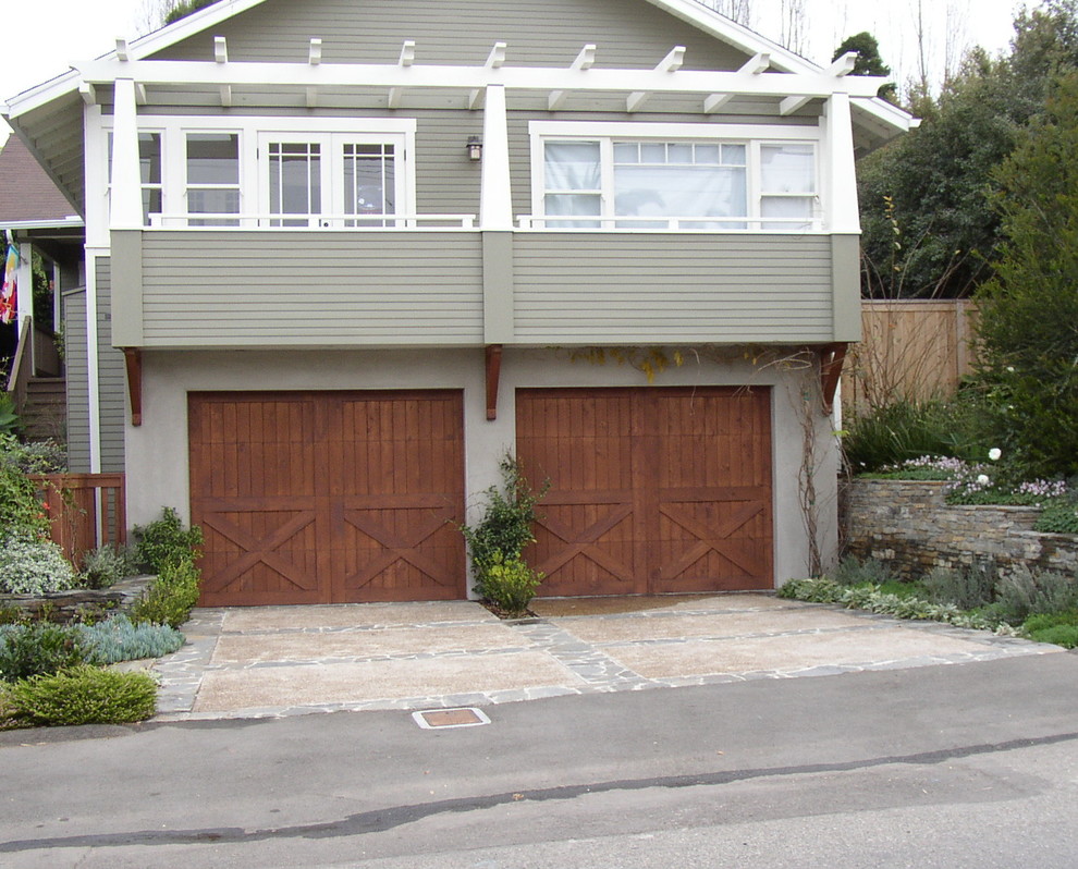 Custom Wood Garage Doors Transitional Exterior Los Angeles by