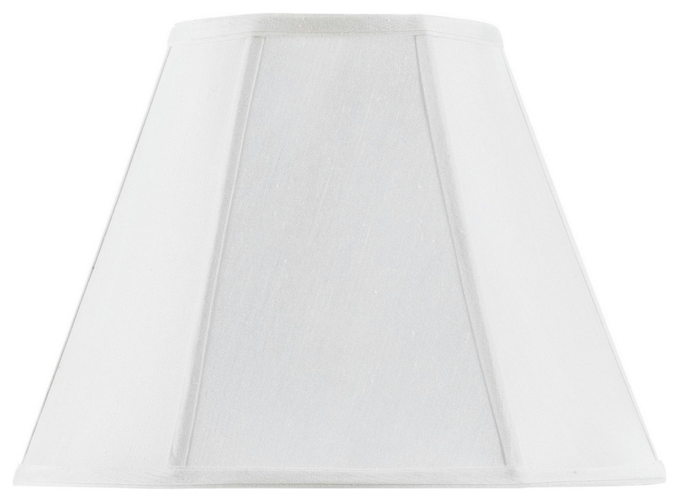 White Fabric Piped Empire, Lamp Shades, Sh8106/20Wh Traditional