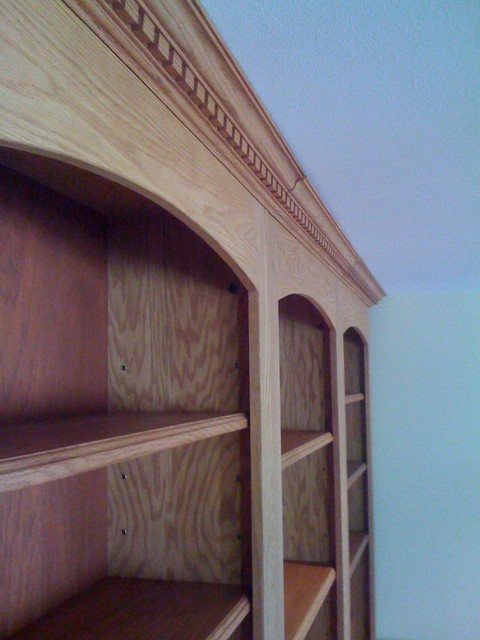 Red Oak Wall Unit classique-salon