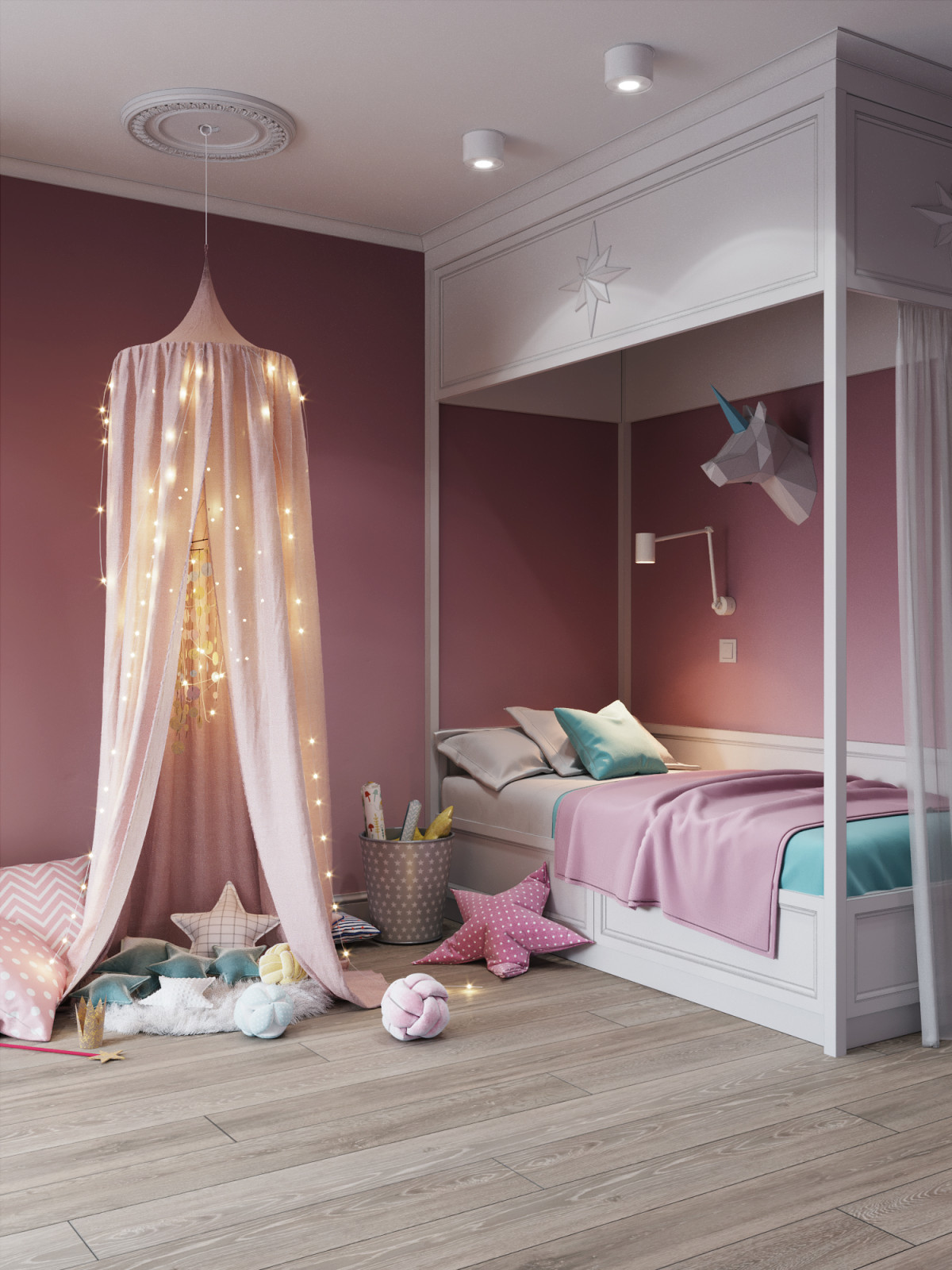 Квартира в голубых тонах в Новой Боровой