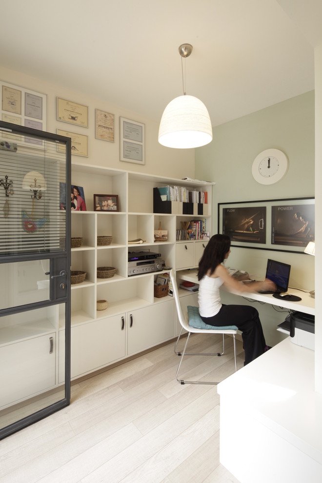 Photo of a contemporary home office in Other.