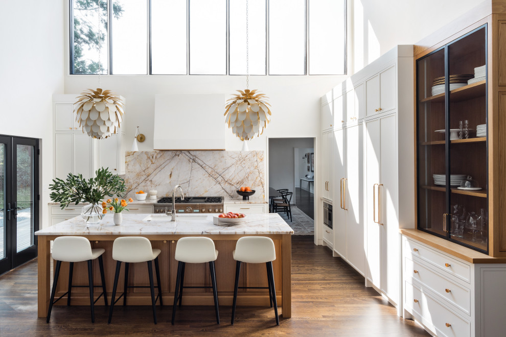 Inspiration for a transitional kitchen remodel in Boston