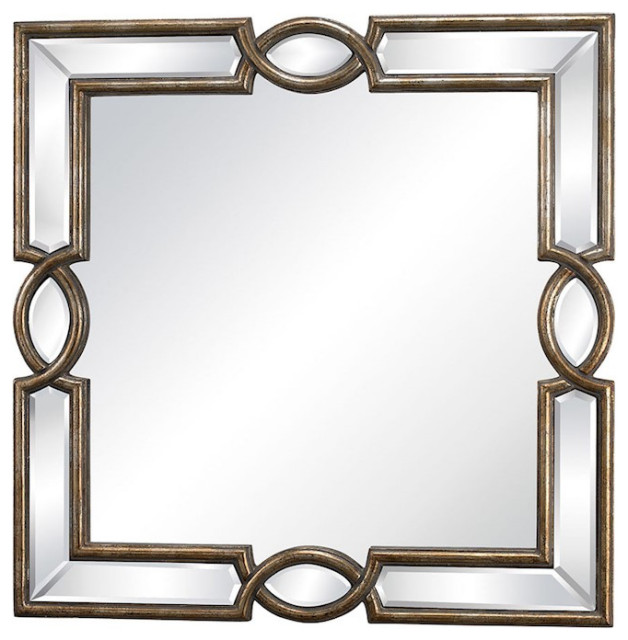 Elk Home Syracuse Mirror, Antique Gold Transitional Wall Mirrors