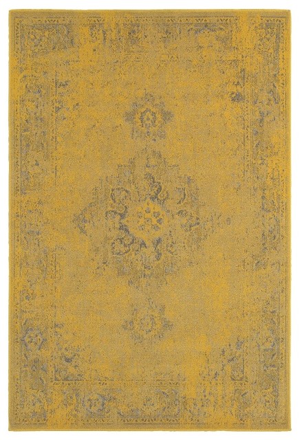 Oriental Weavers Revival 6330H Yellow Rug, 3'10