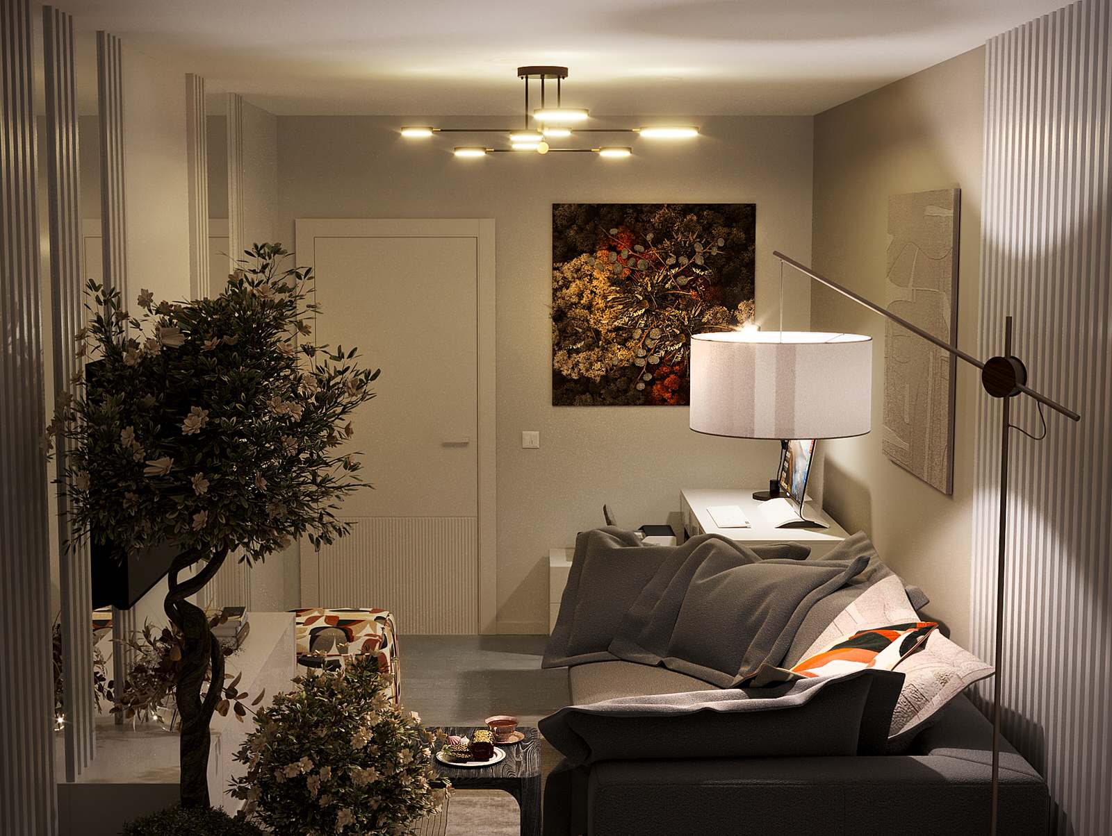 Сканди гостиная