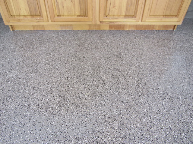 Garage Floor W Crushed Granite Epoxy System Traditional Other