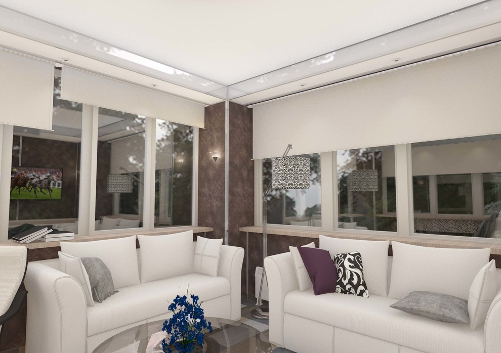 Веранда-балкон частного дома.