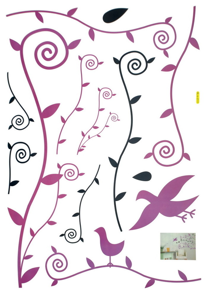 Willow & Swallow Large Wall Decals Stickers Appliques Home Decor