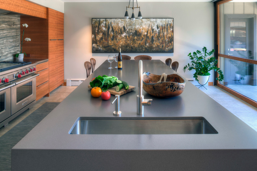 Lapitec Counter - Contemporary - Kitchen - Portland - by Kaufman Homes ...