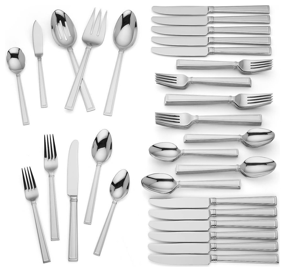 Lenox Bratton 65Pc Flatware Set, Service for 12 Contemporary