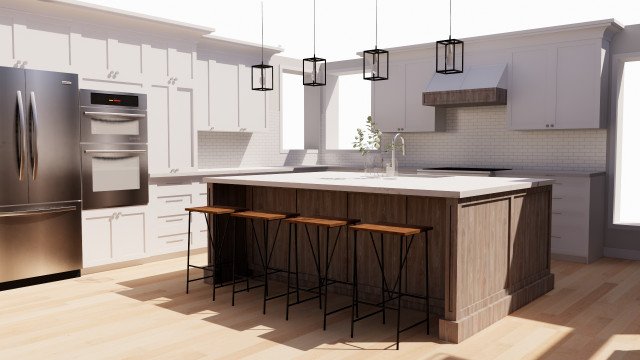 3D Rendering: Kitchen Design rendering