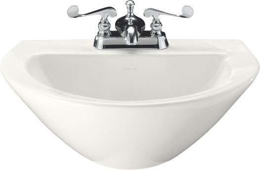 Kohler K-2176-4-0 White Parigi Parigi 19-3/4" Pedestal Bathroom Sink