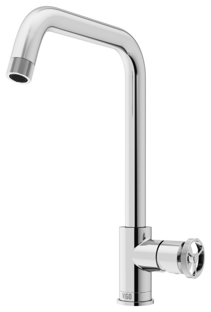 VIGO Cass Industrial Single Handle Kitchen Bar Faucet, Chrome