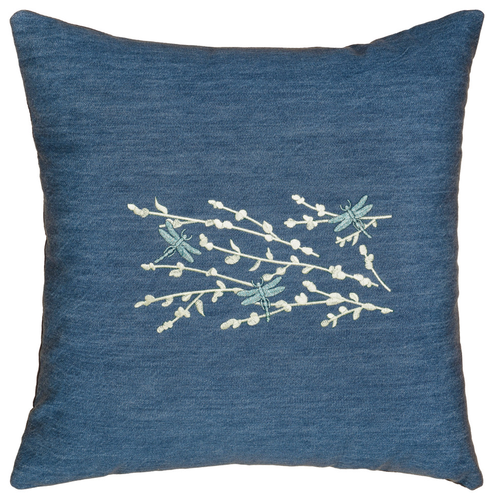 Linum Home Textiles Braelyn Denim Decorative Pillow Cover, Square