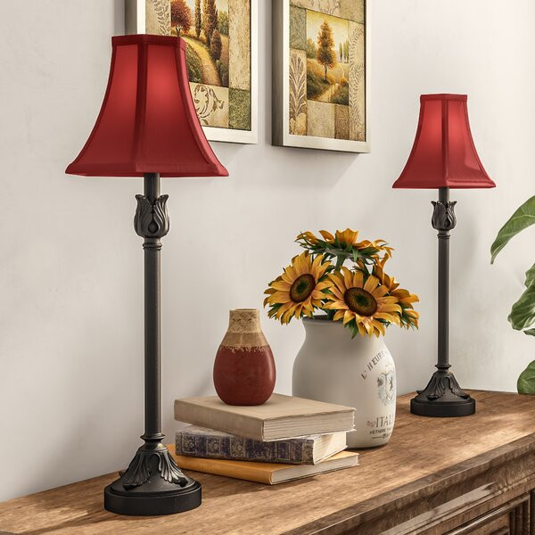 Candlestick Lamps for Library Table