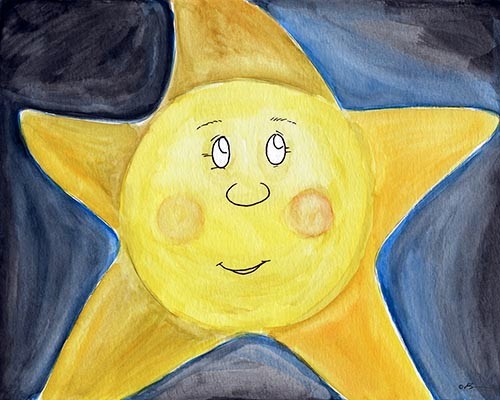 Star, Ready To Hang Canvas Kid's Wall Decor, 20 X 24