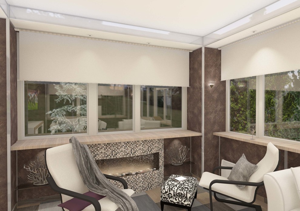 Веранда-балкон частного дома.