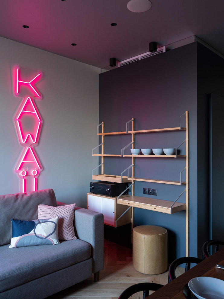 Встроенная вытяжка Konigin Flatbox Black 60 в ТВ проекте.