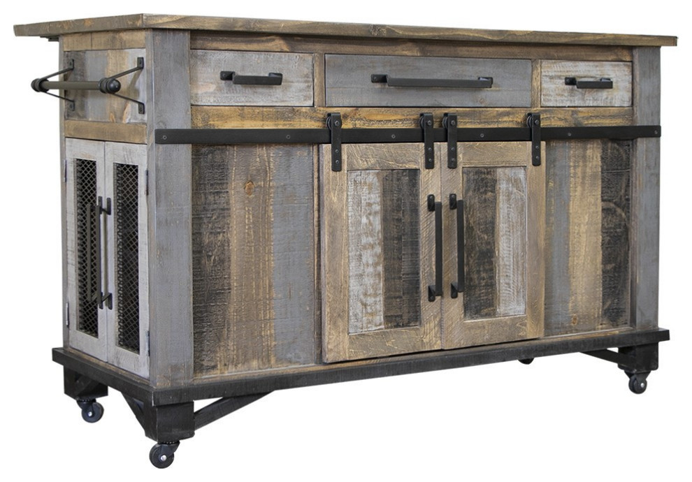 Greenview Loft Rustic Modern Kitchen Island Farmhouse Dining Sets