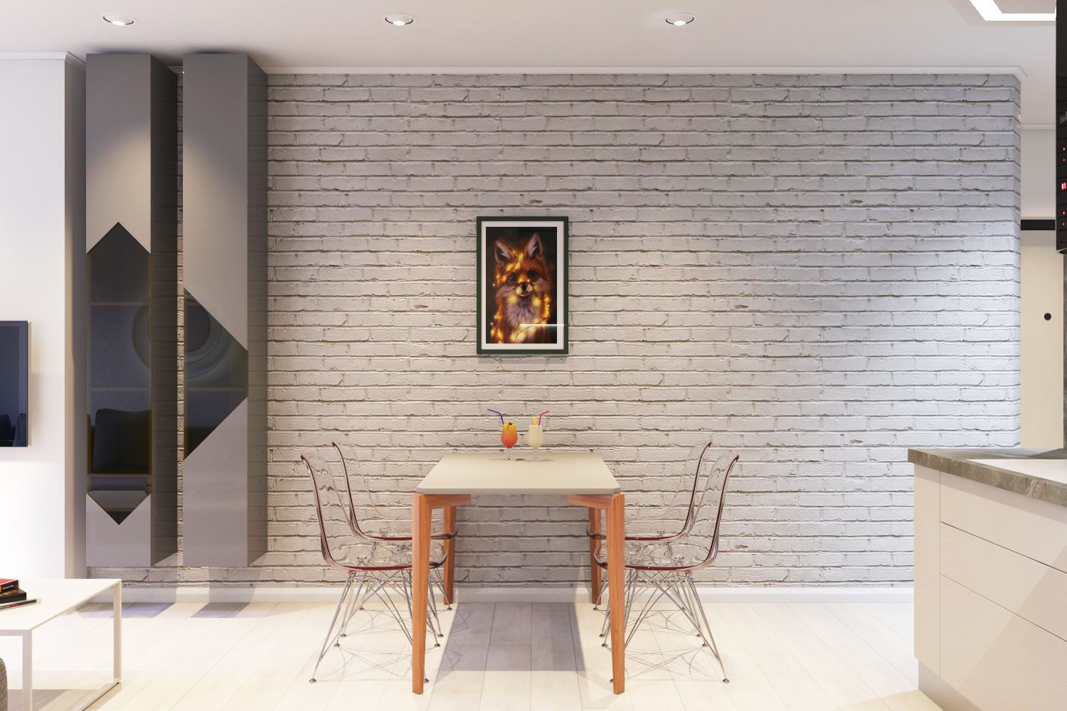 Дизайн интерьера однокомнатной квартиры для сдачи в аренду. Краснодар