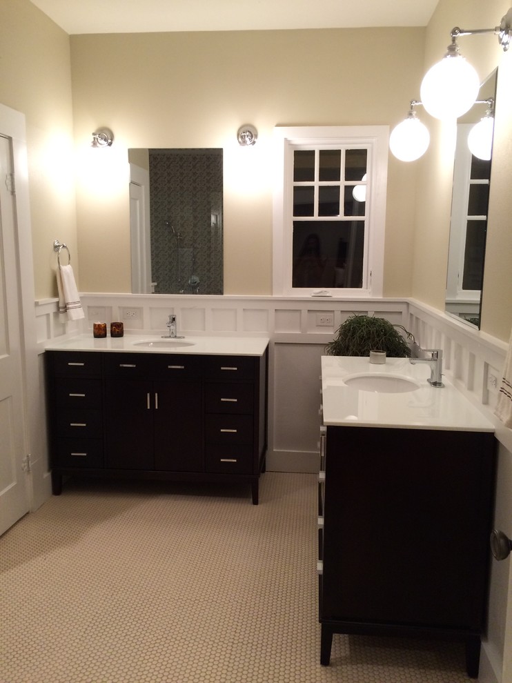 Example of a transitional bathroom design in Austin